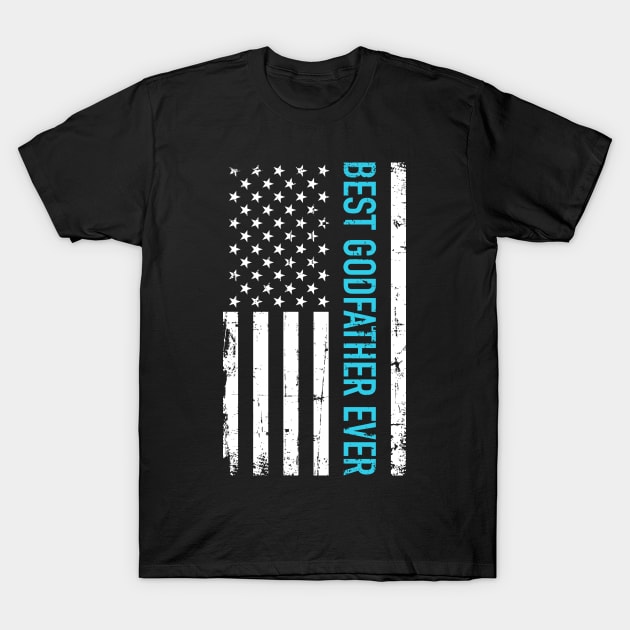 Best godfather ever US flag T-Shirt by Designzz